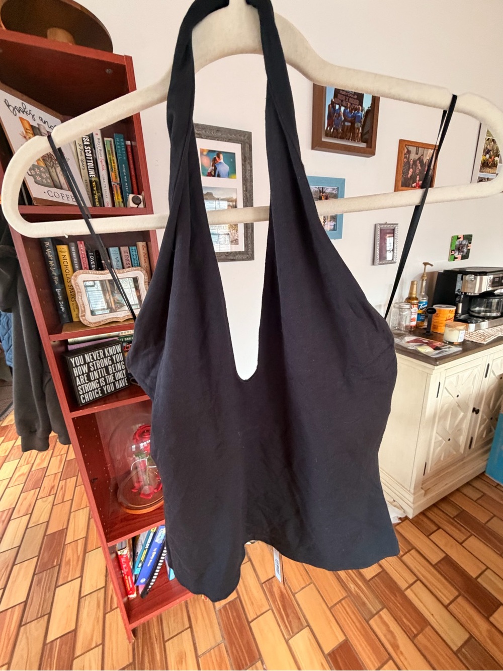 SKIMS Black Halter Camisole Top